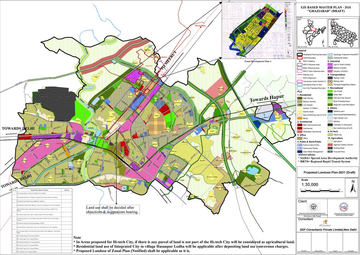 GIS based Master Plan - 2031 Ghaziabad (Draft) - ROW 75 M ROW 100 M ROW ...