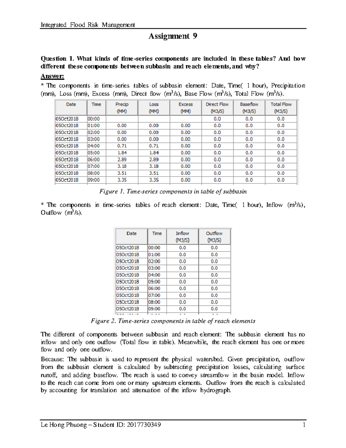 Assignment 9 report for HECHMS model development and simulation report for HECRAS model