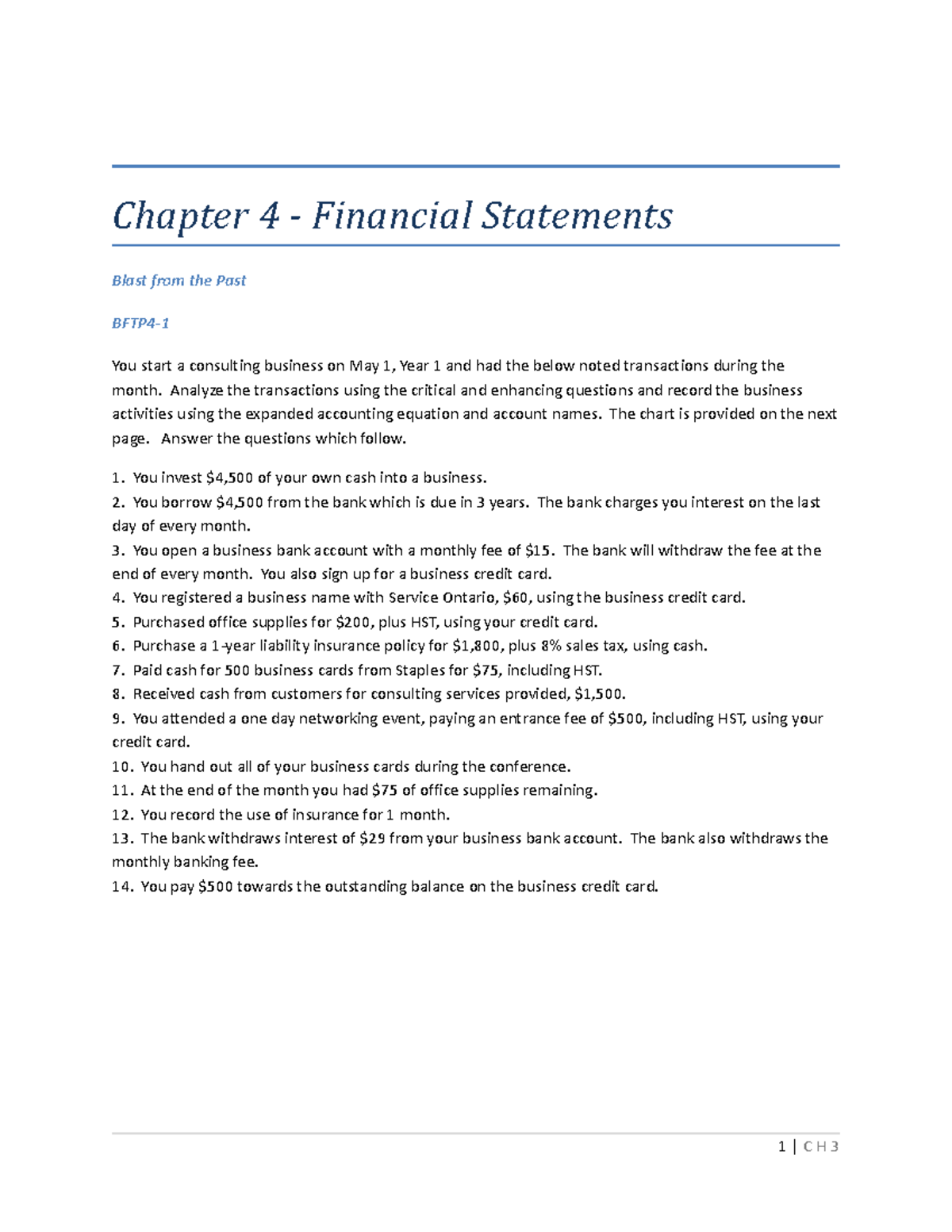 Chapter 4 - Financial Statements - Student Copy - W2023 - Chapter 4 ...