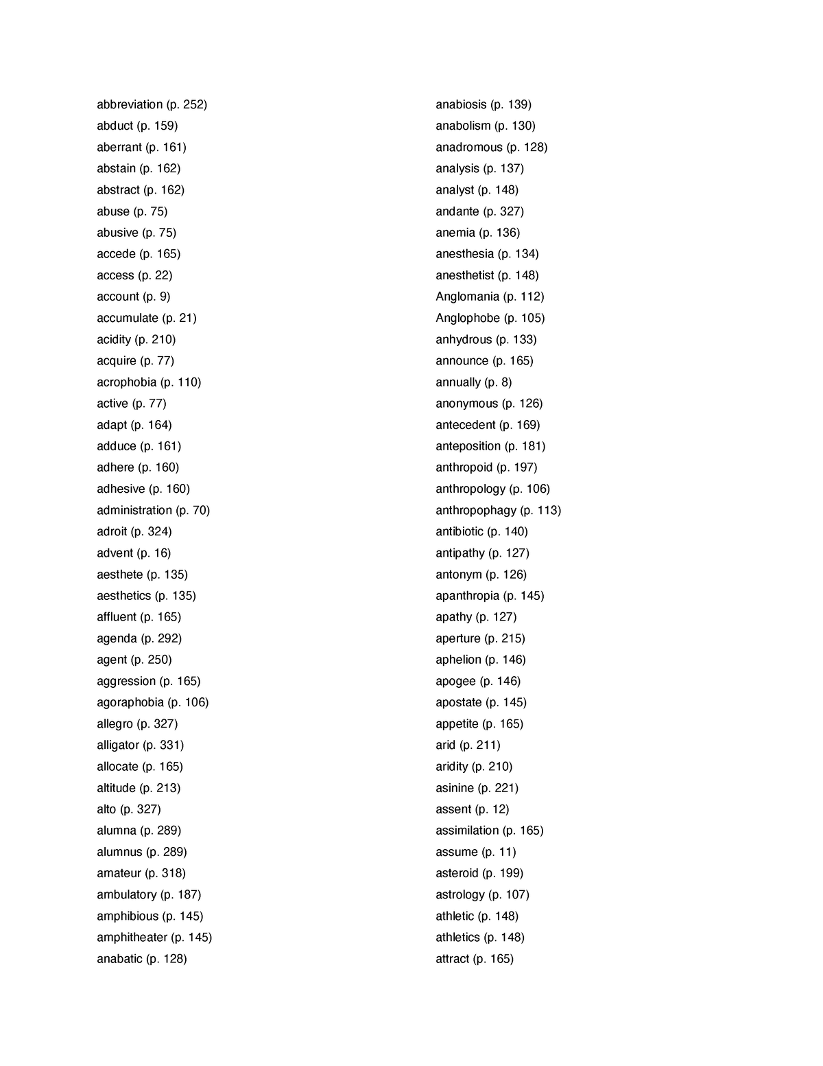 cla030-words-summary-of-the-word-list-in-the-daily-quiz-and-final