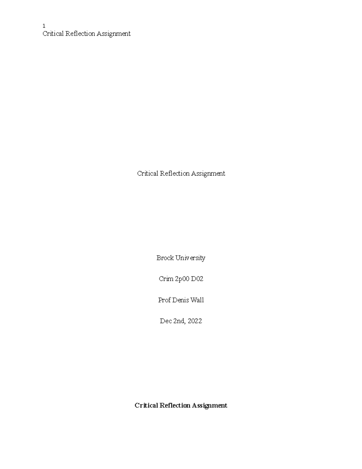 Critical reflection socail system - Critical Reflection Assignment ...