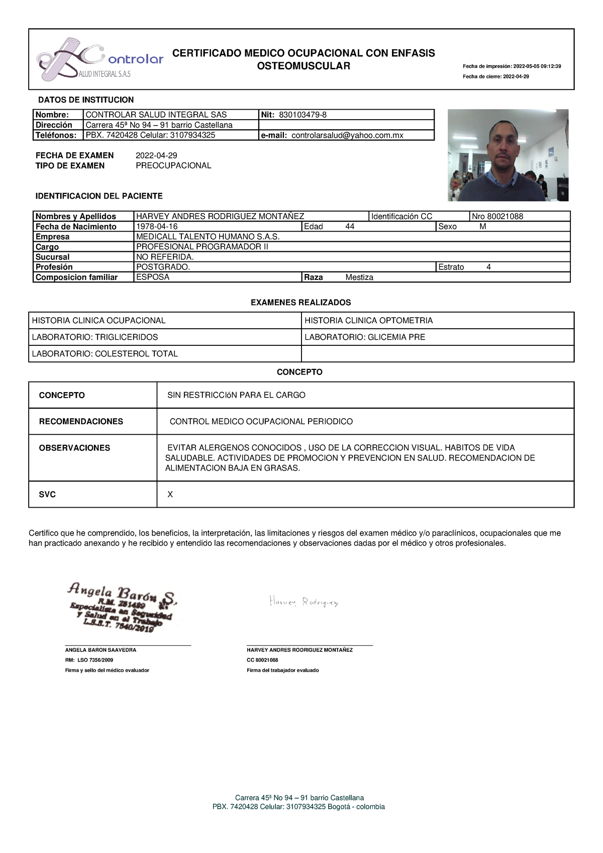 Informe Medico Ocupacional Pdf Derecho Laboral Medici 9639