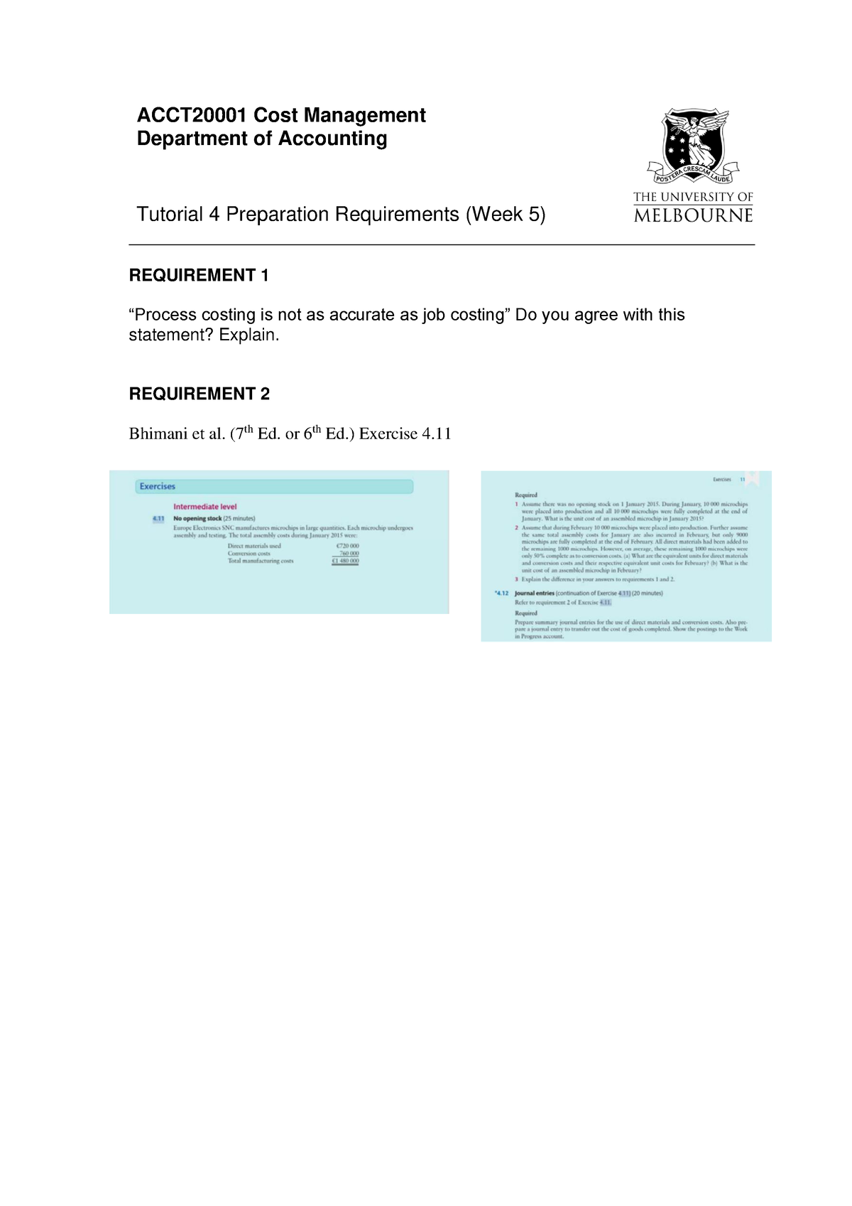 cost management accounting assignment solution