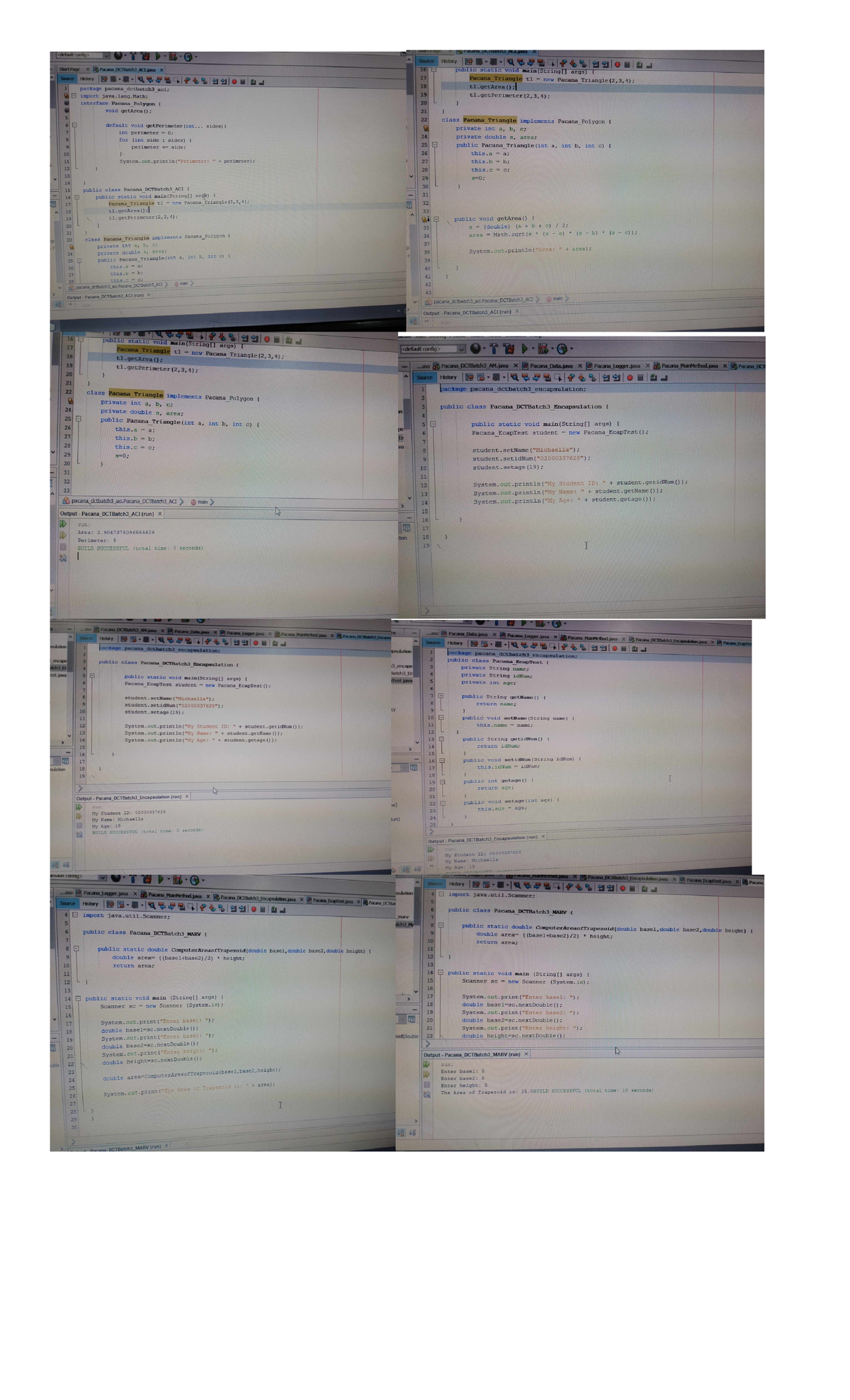 Screenshot java - Java programming - Source History Start Page x Pacana ...