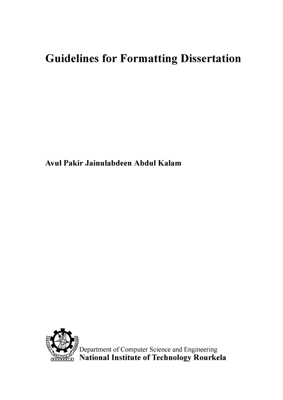 dissertation formatting guidelines