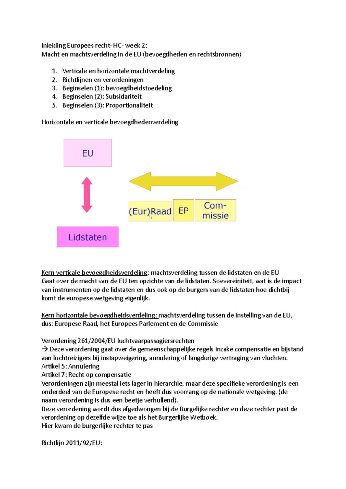 IER- HC- Week 2 - Hoorcollege Week 2 Inleiding Europees Recht ...