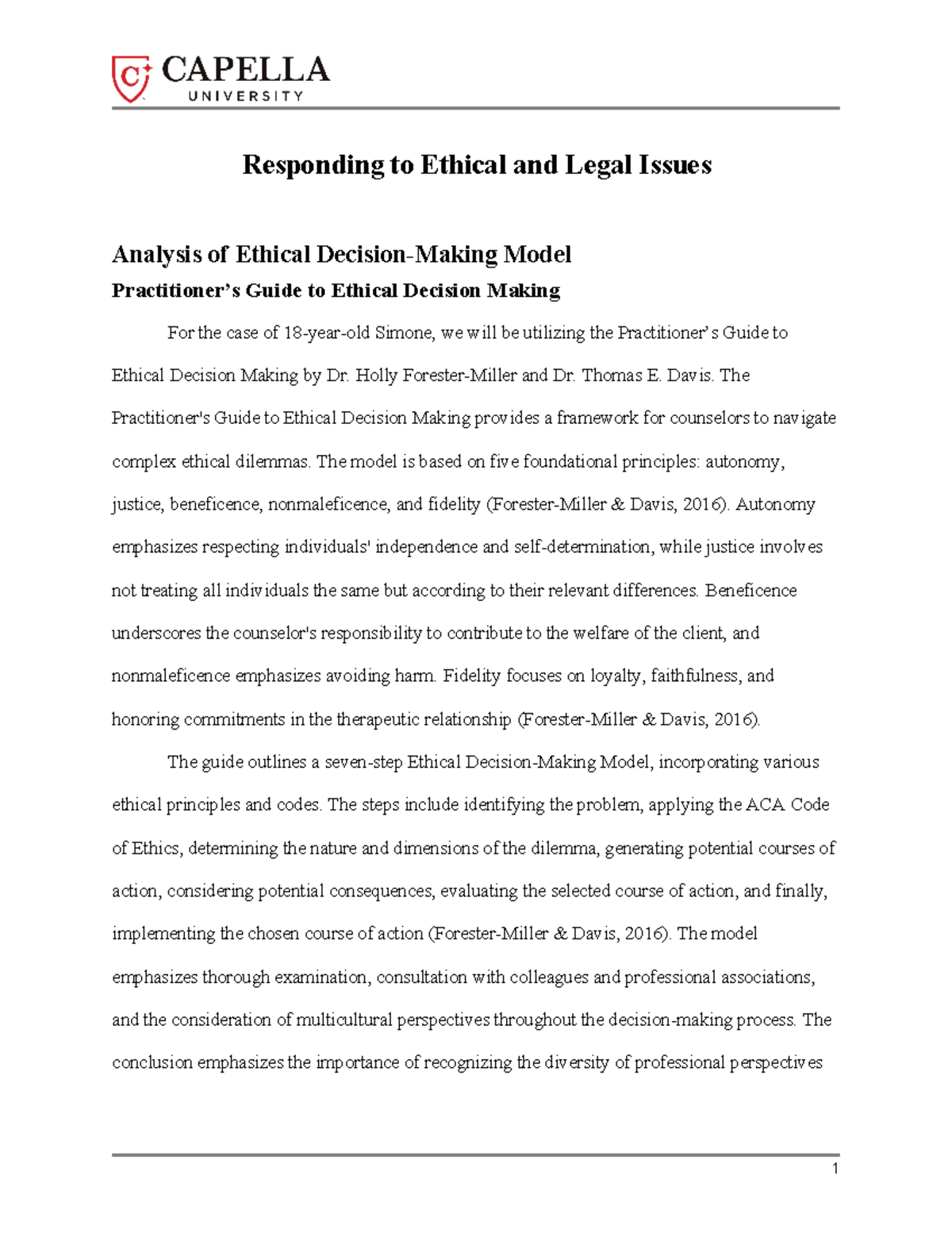 Responding to Ethical and Legal Issues - Responding to Ethical and ...