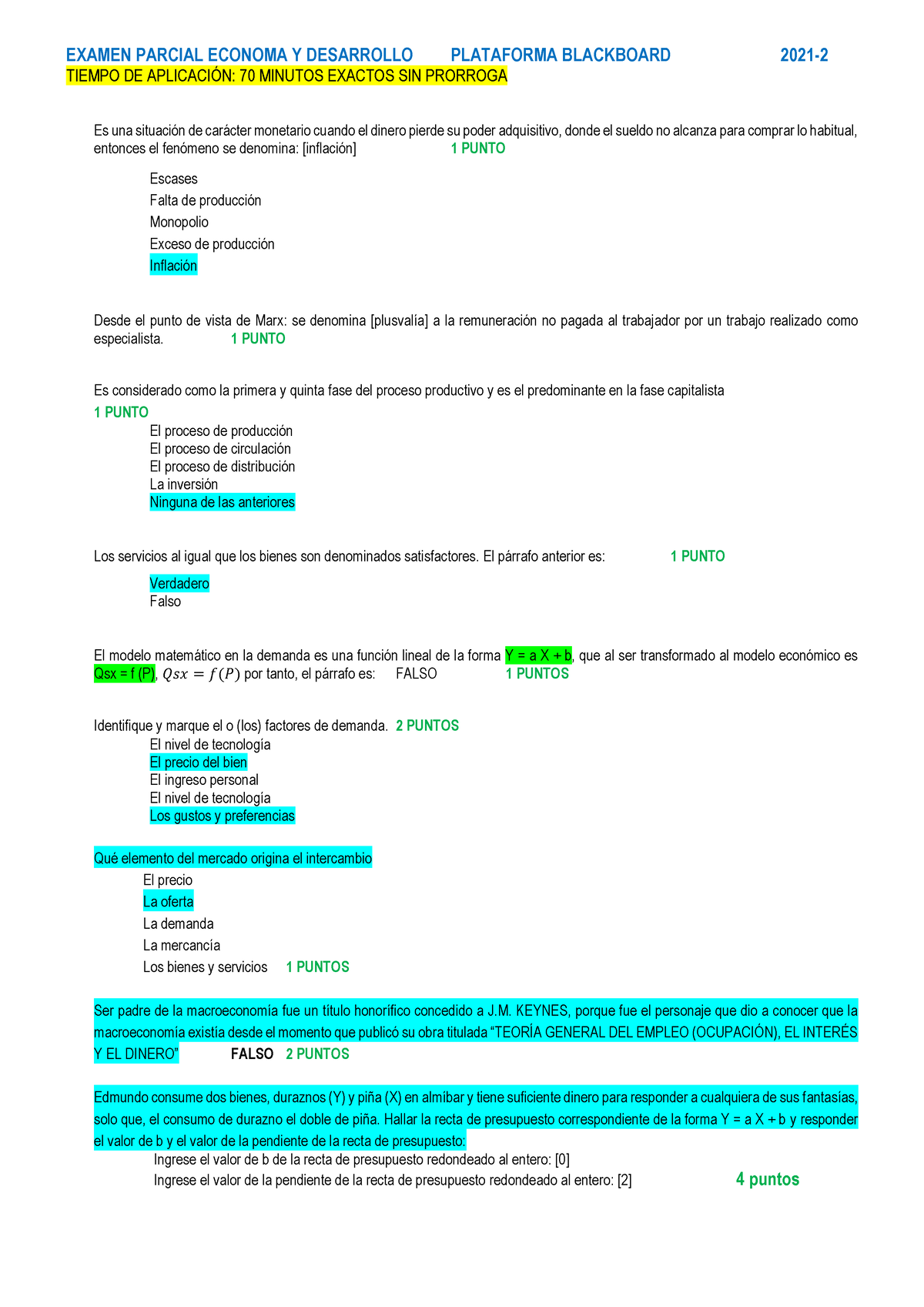 Examen Parcial ECO Civil 2021-2 Solucionario - EXAMEN PARCIAL ECONOMA Y ...