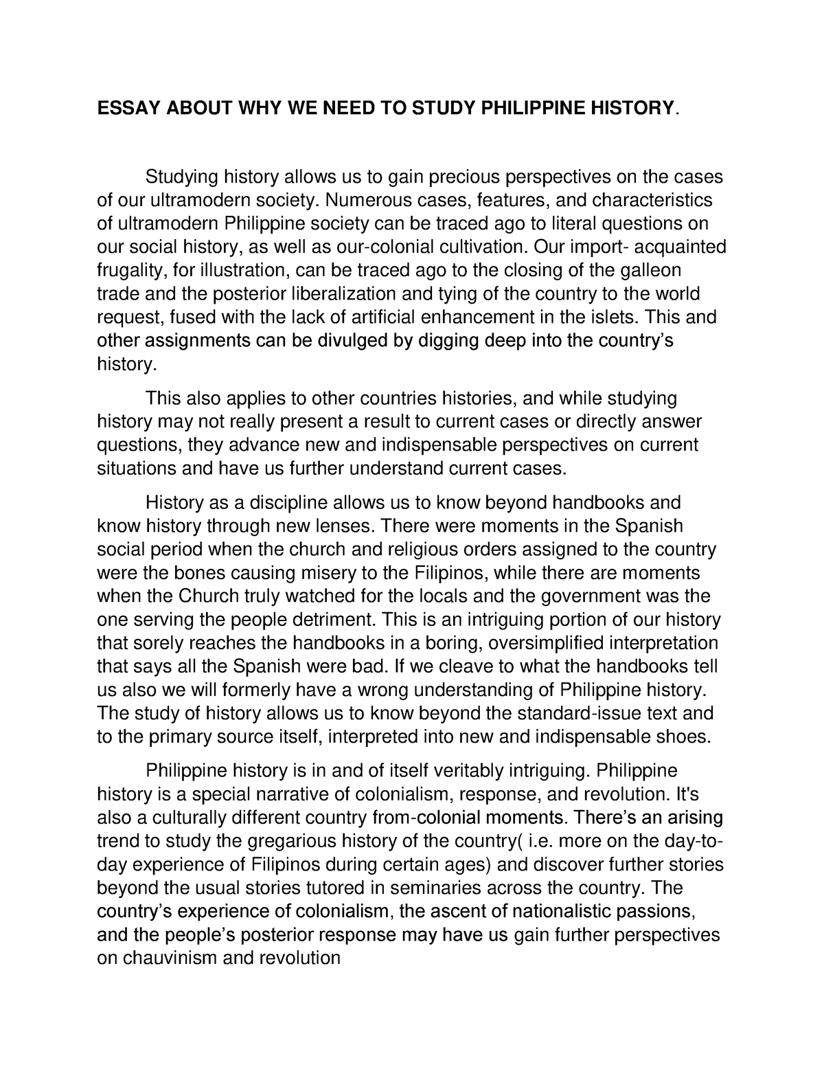 philippine historiography essay