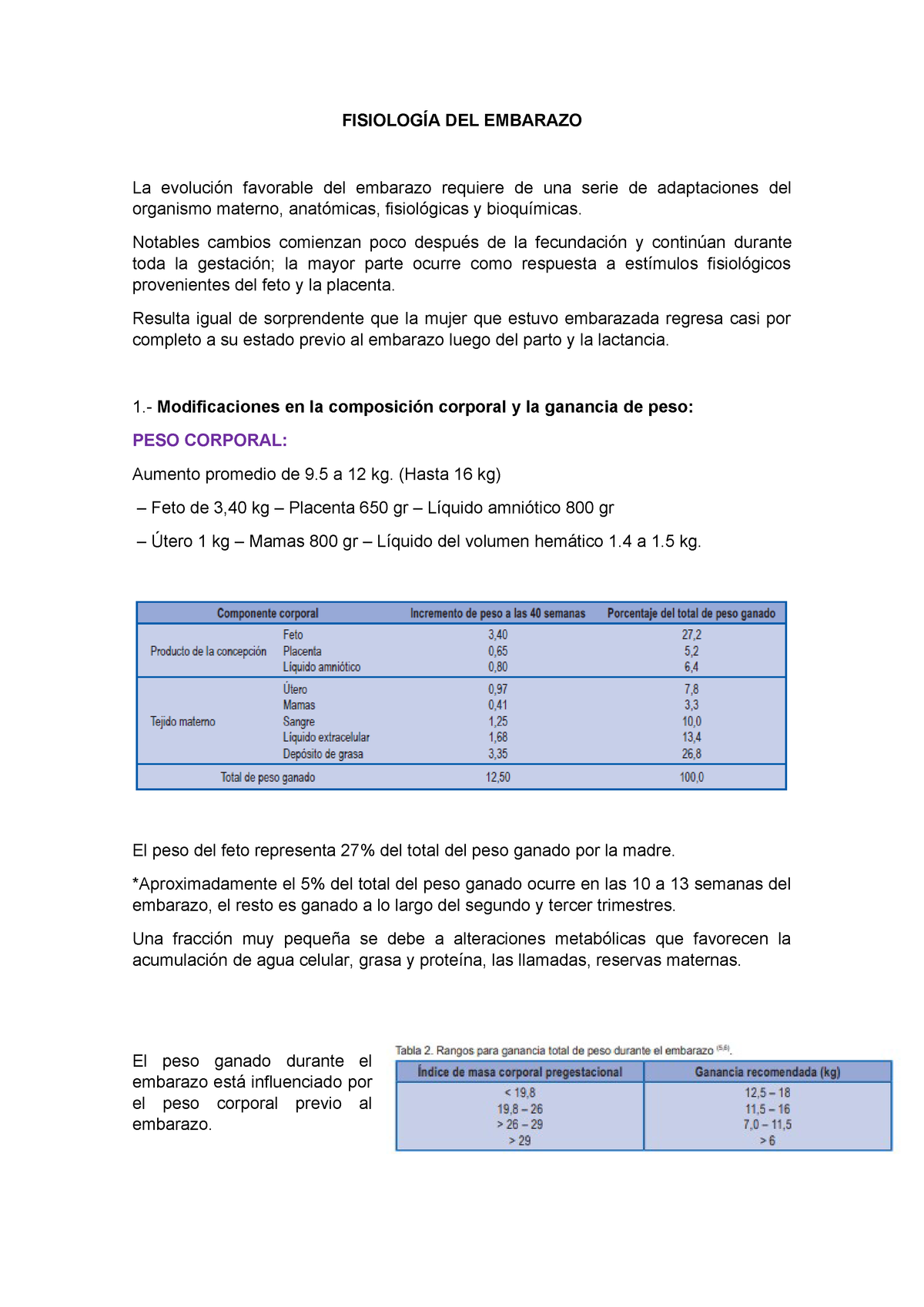 Fisiología Del Embarazo Ginecoobstetricia 9658 Unison