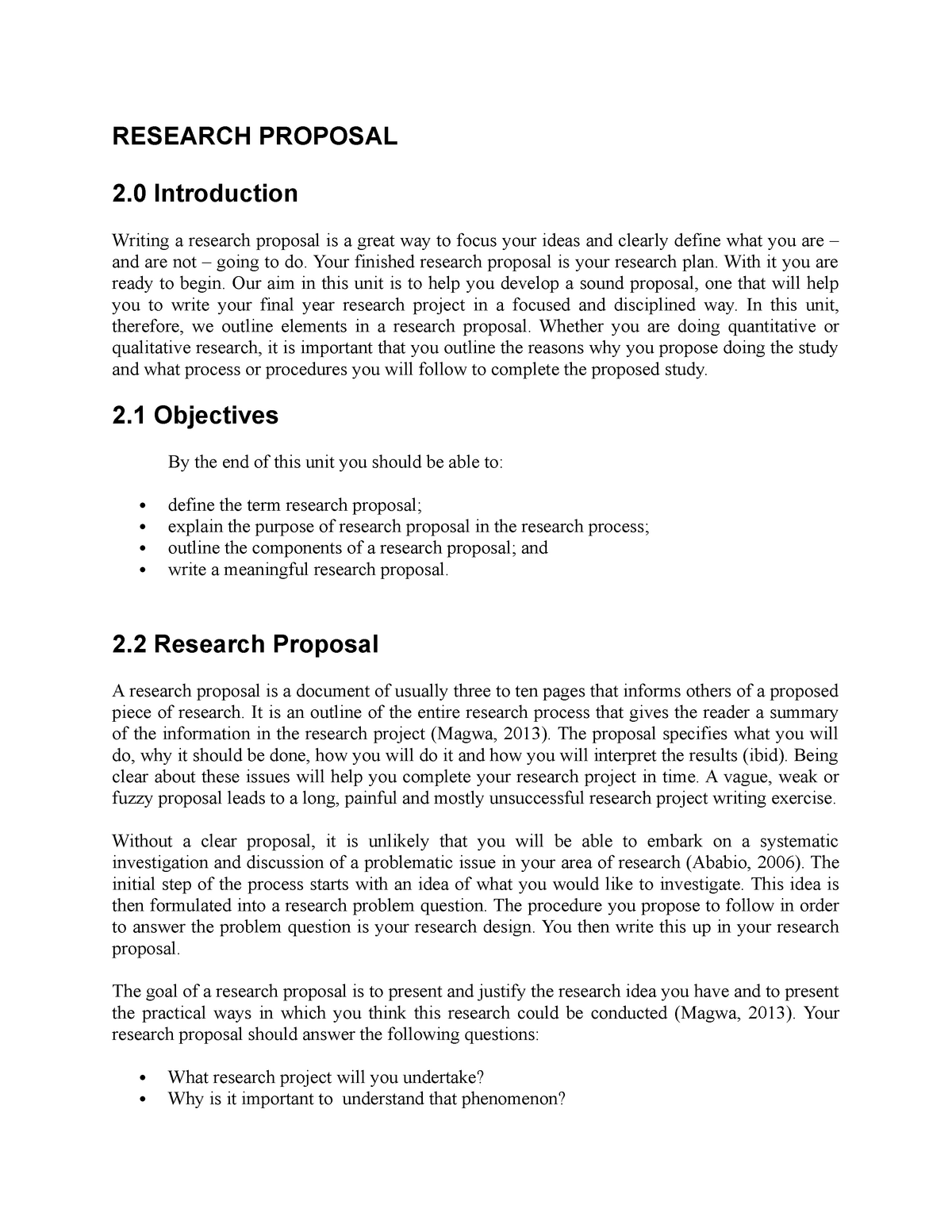 phd research proposal guidance