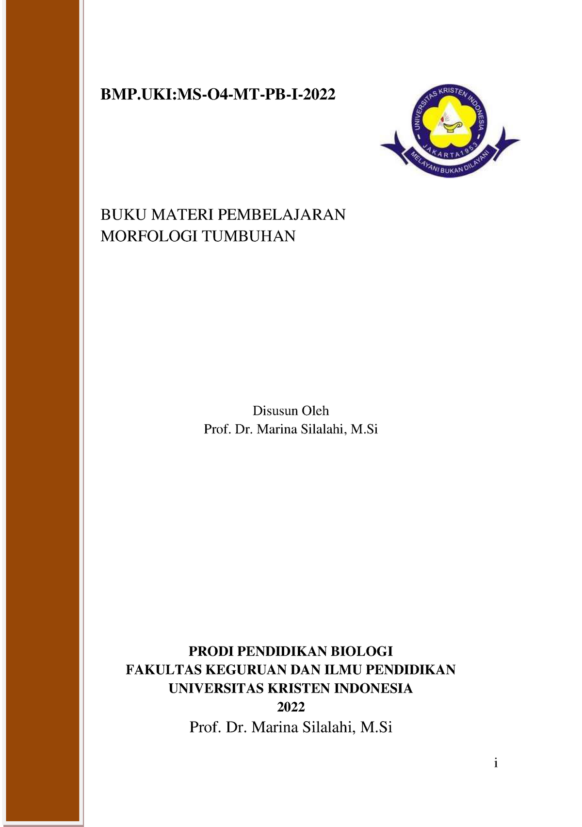 Buku Materi Pembelajaran Morfologi Tumbuhan - I BMP:MS-O4-MT-PB-I- BUKU ...