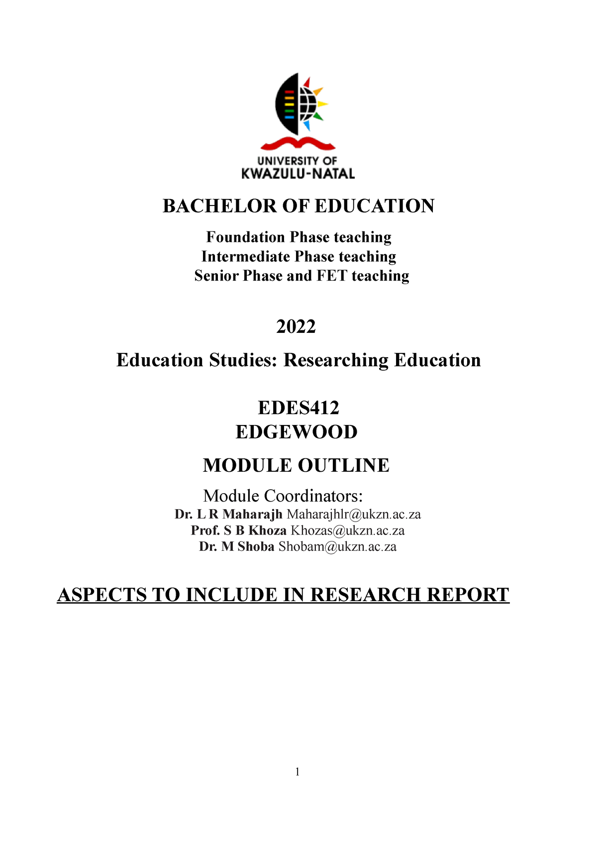 research-report-format-bachelor-of-education-foundation-phase