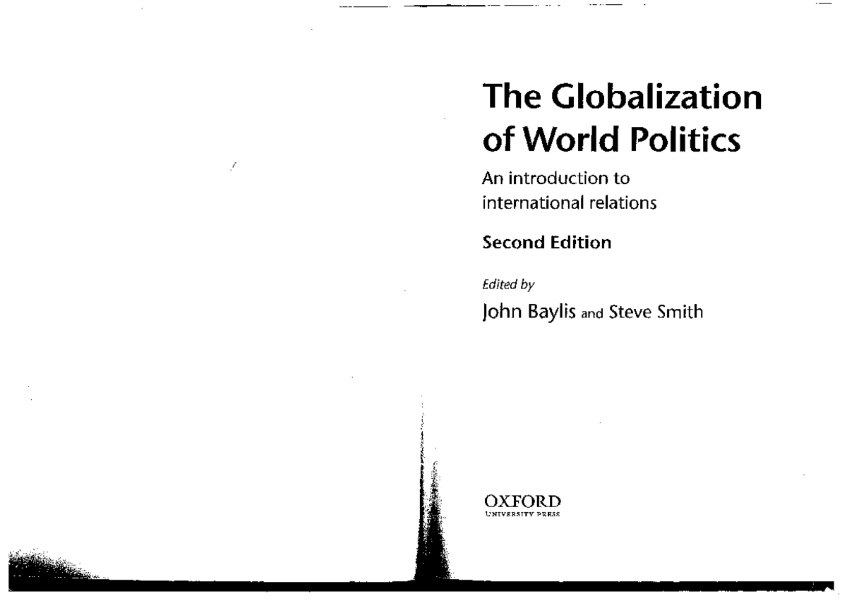The Globalization Of World Politics An Introduction To International Relations