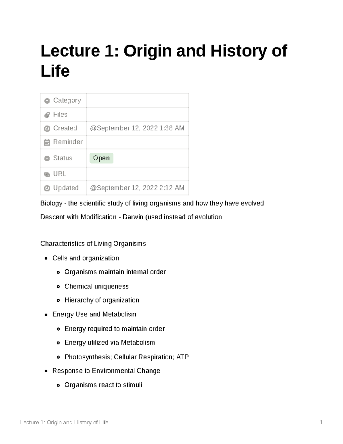 lecture-1-origin-and-history-of-life-lecture-1-origin-and-history-of