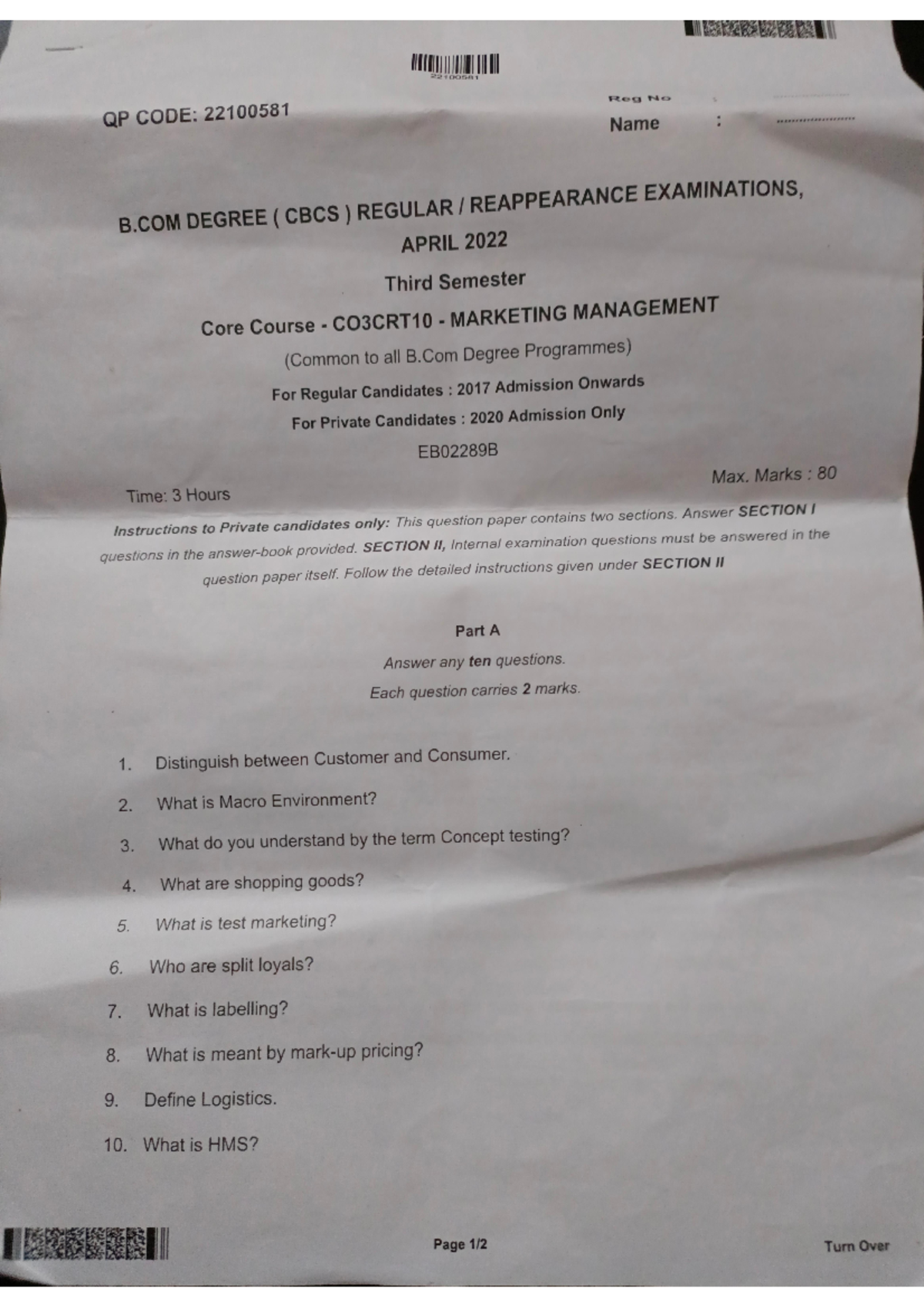 PDF Scanner 040722 8 Answer key Marketing Management Studocu