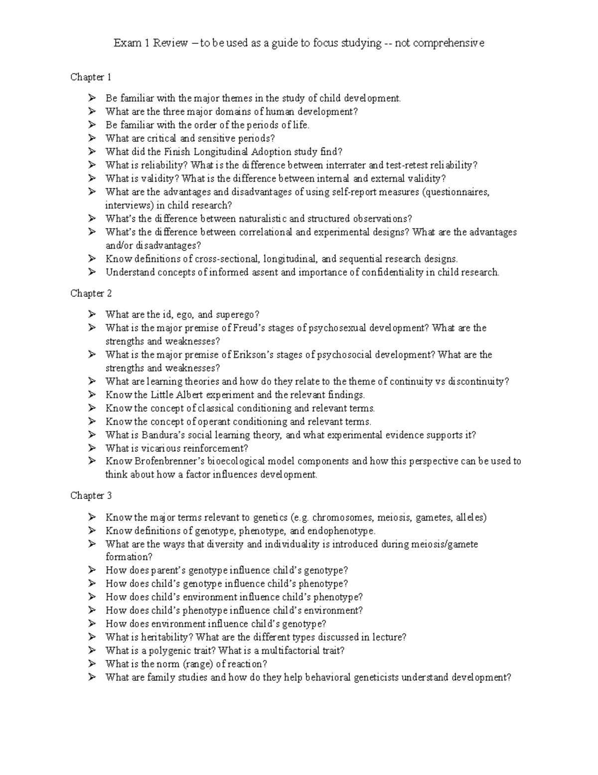 Exam 1 Review (1) - Anthp 105 exam study guide (topics and what to ...