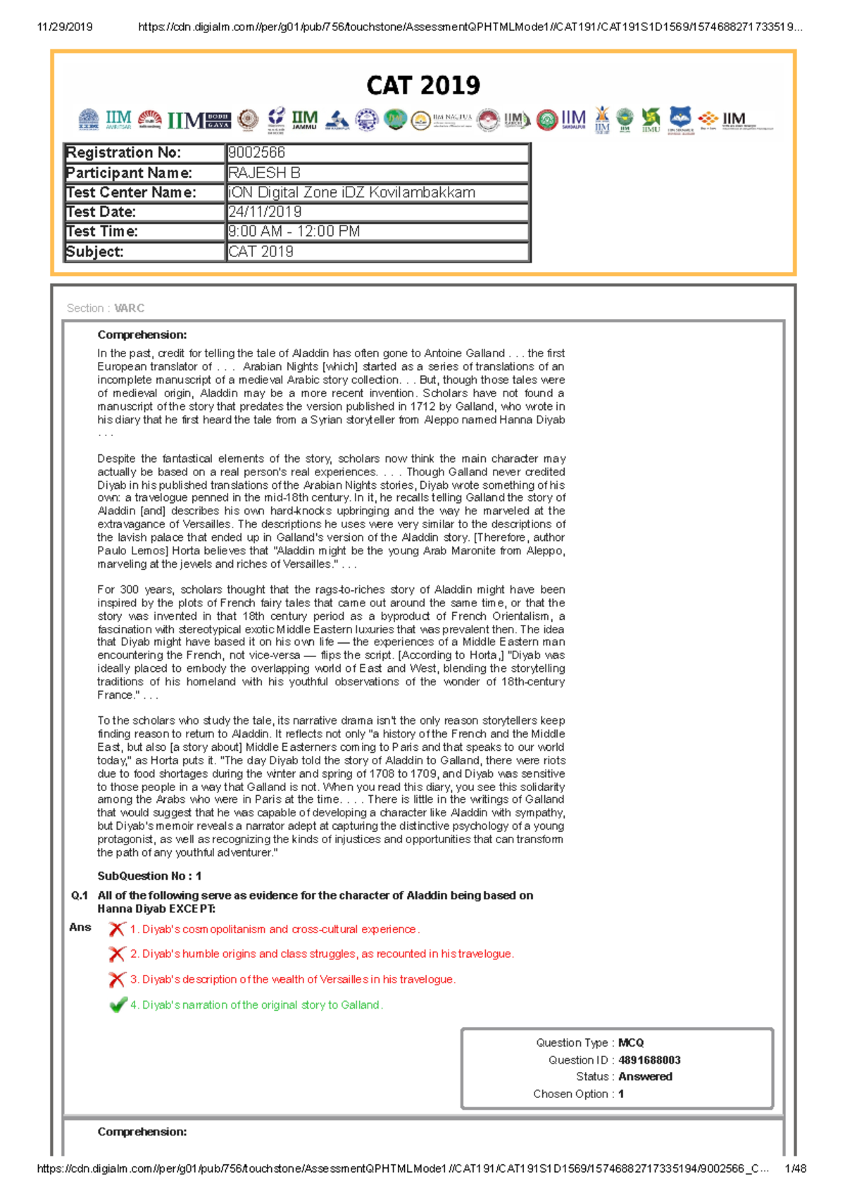 CAT 2019 - It is a good study material - - Studocu