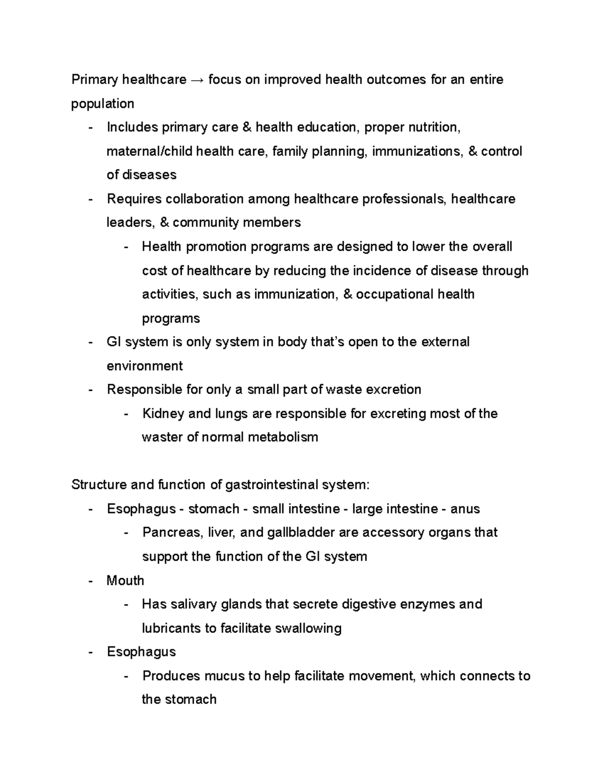 Health Care Systems .docx - Primary Healthcare → Focus On Improved ...