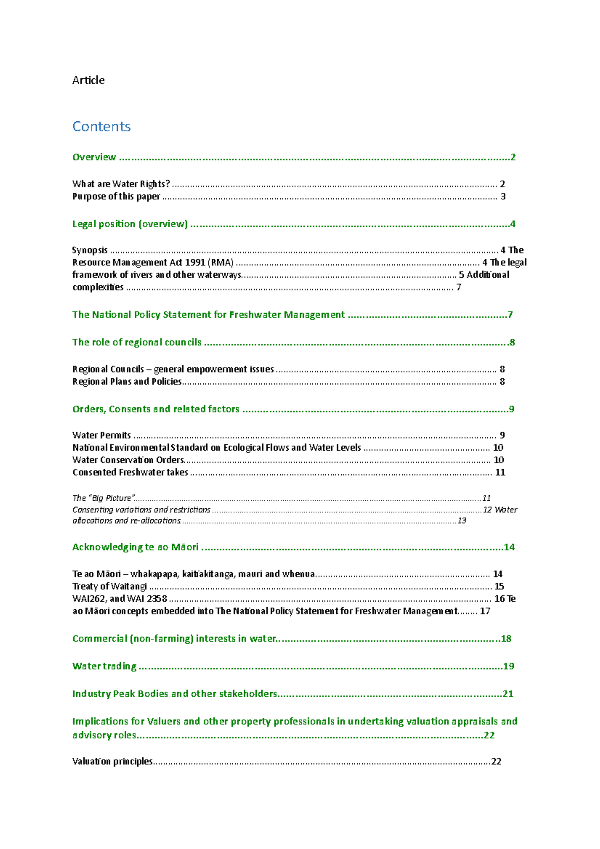 Article - enviro, notes for any essay assesments - Article Synopsis ...