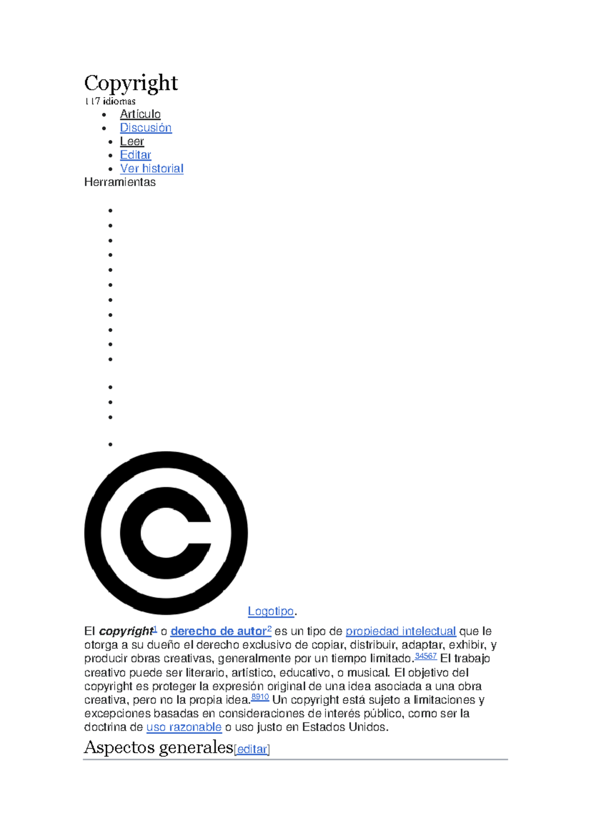 Copyright - DERECHOS DE AUTOR - Copyright 117 idiomas • Artículo ...