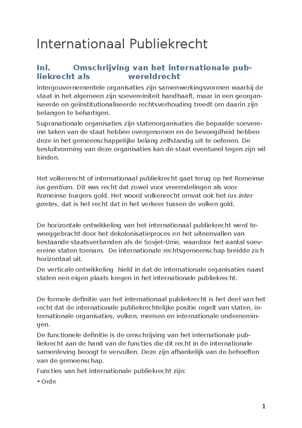 Samenvatting Internationaal Publiekrecht Als Wereldrecht - Compleet ...