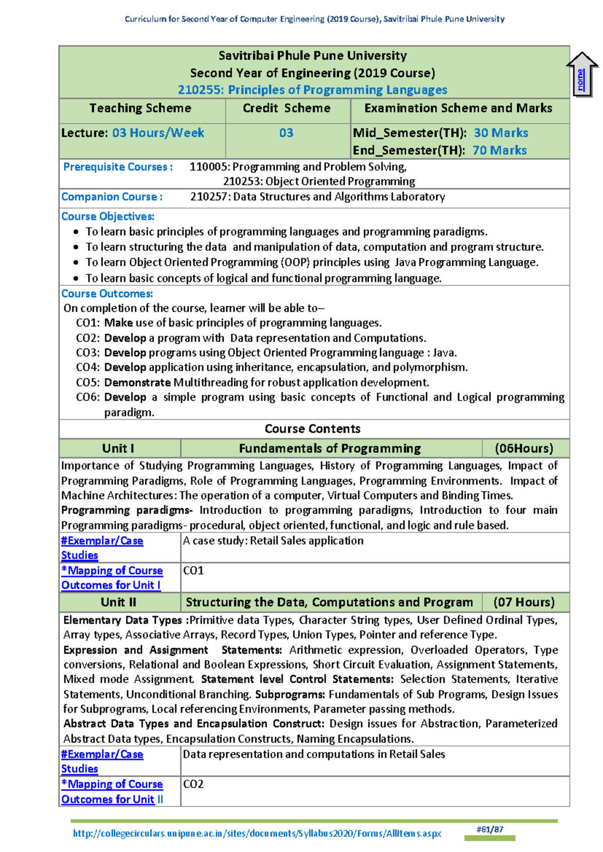 SE Computer Engg. 2019 Course 28.06.2021 - Curriculum For Second Year ...