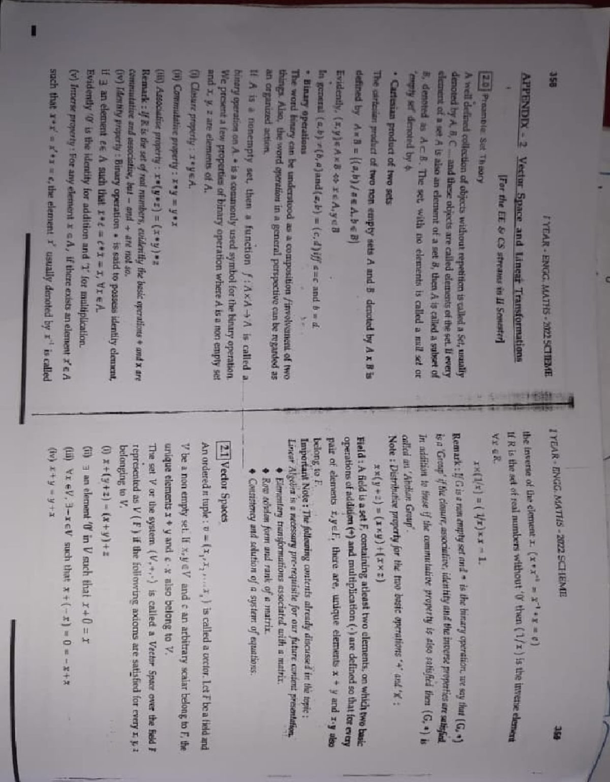 linear algebraic in vector calculations - such (y that rre fy ue,the ...