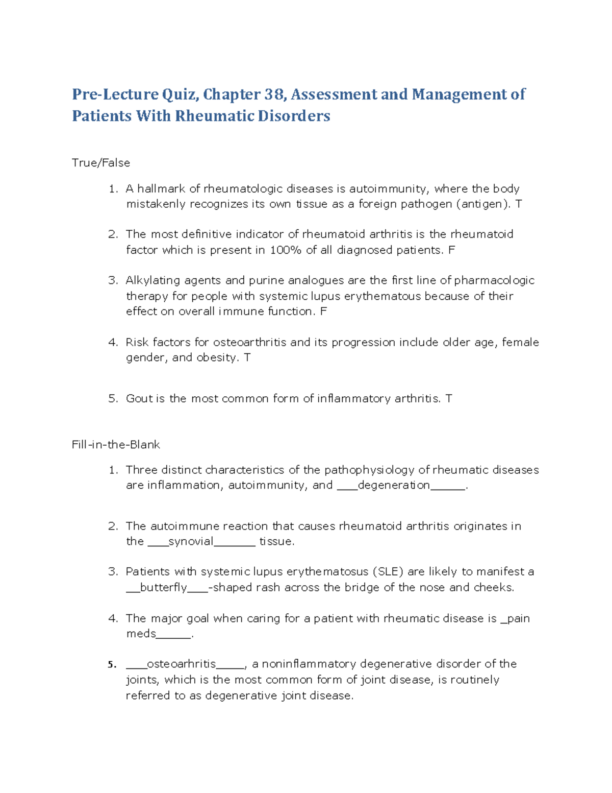 PLQ Chapter 38 - Ch review - Pre-Lecture Quiz, Chapter 38, Assessment ...