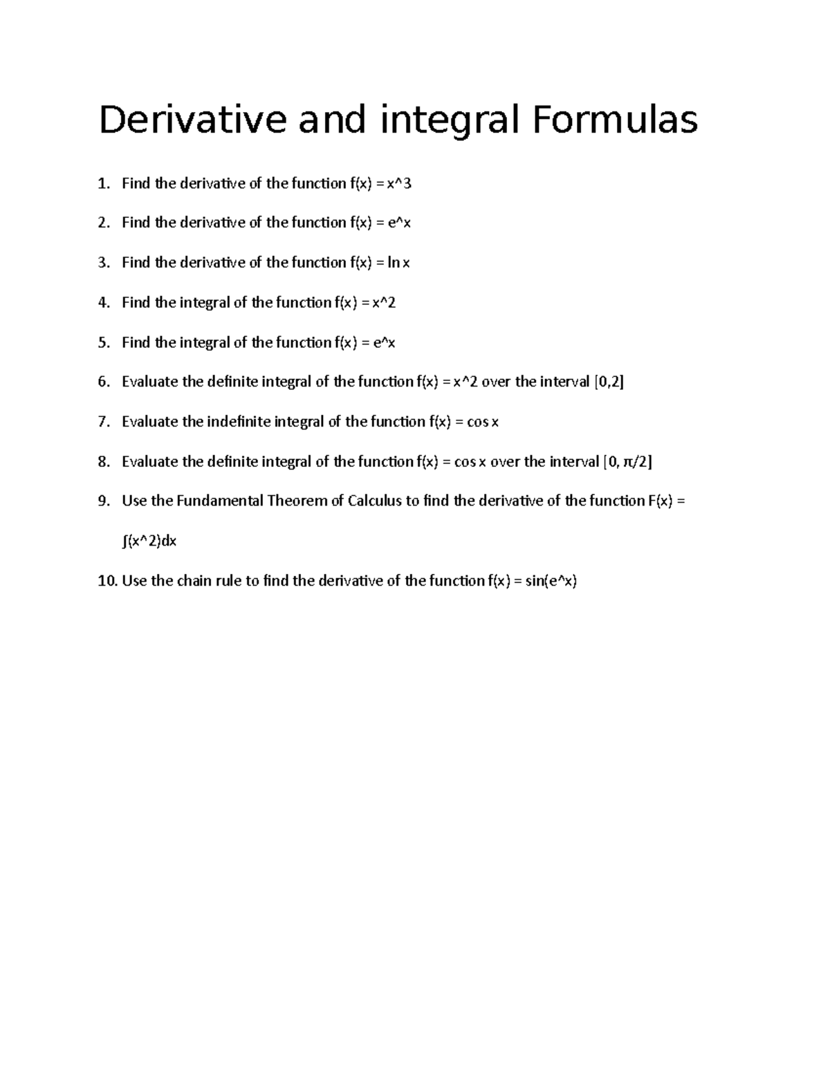Derivative And Integral Formulas The Derivative Of F x E x Is F x derivative-and-integral-formulas-the-derivative-of-f-x-e-x-is-f-x