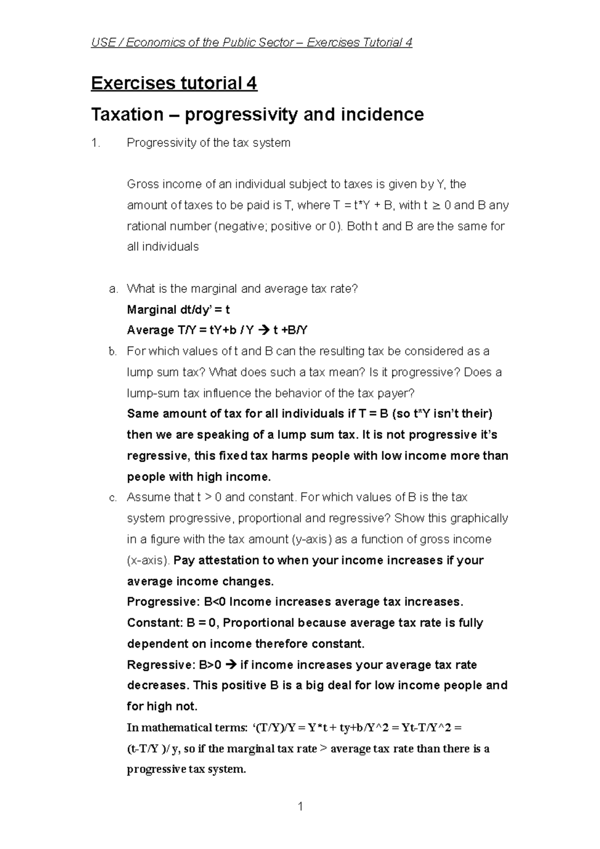 taxation assignment answers