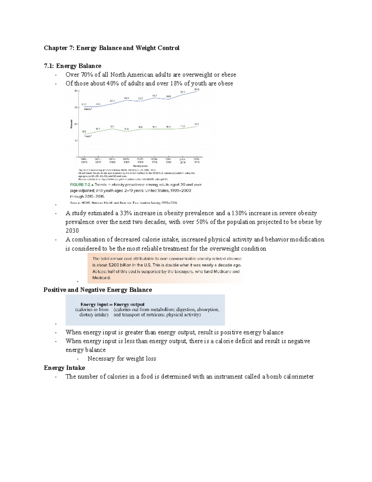 Module 7 Energy Balance And Weight Control - Chapter 7: Energy Balance ...