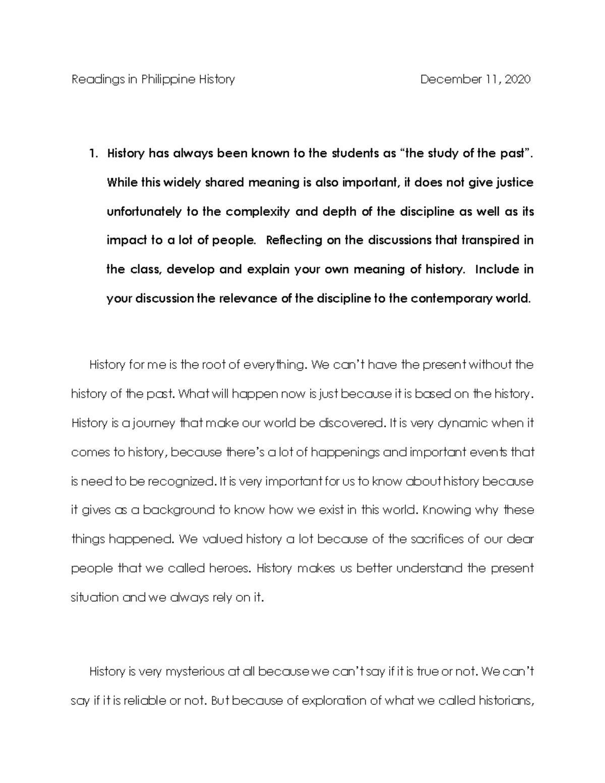 Study-OF-THE-PAST RPH - Readings in Philippine History December 11 ...