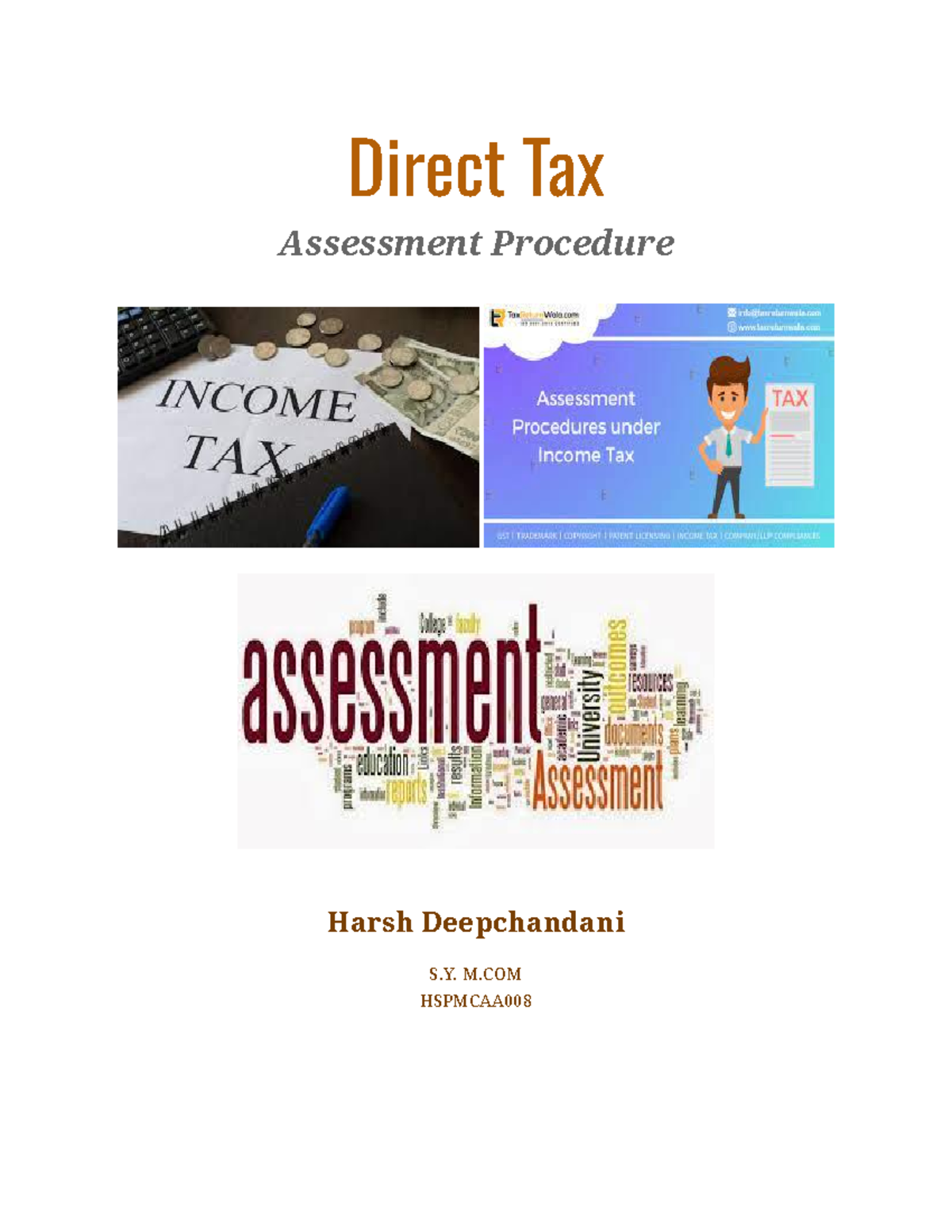 Direct Tax Assessment Procedures - Direct Tax Assessment Procedure ...