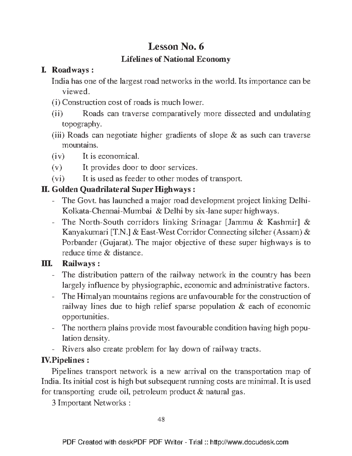10 social science geography lifelines of national economy key 1 eng