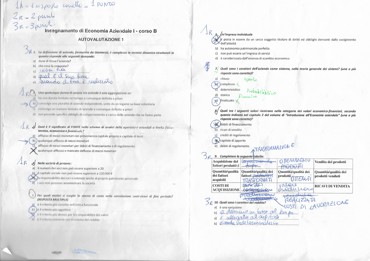 Esame 5 Giugno 2016, domande+risposte - n’impresa in dividuale ‘ posta