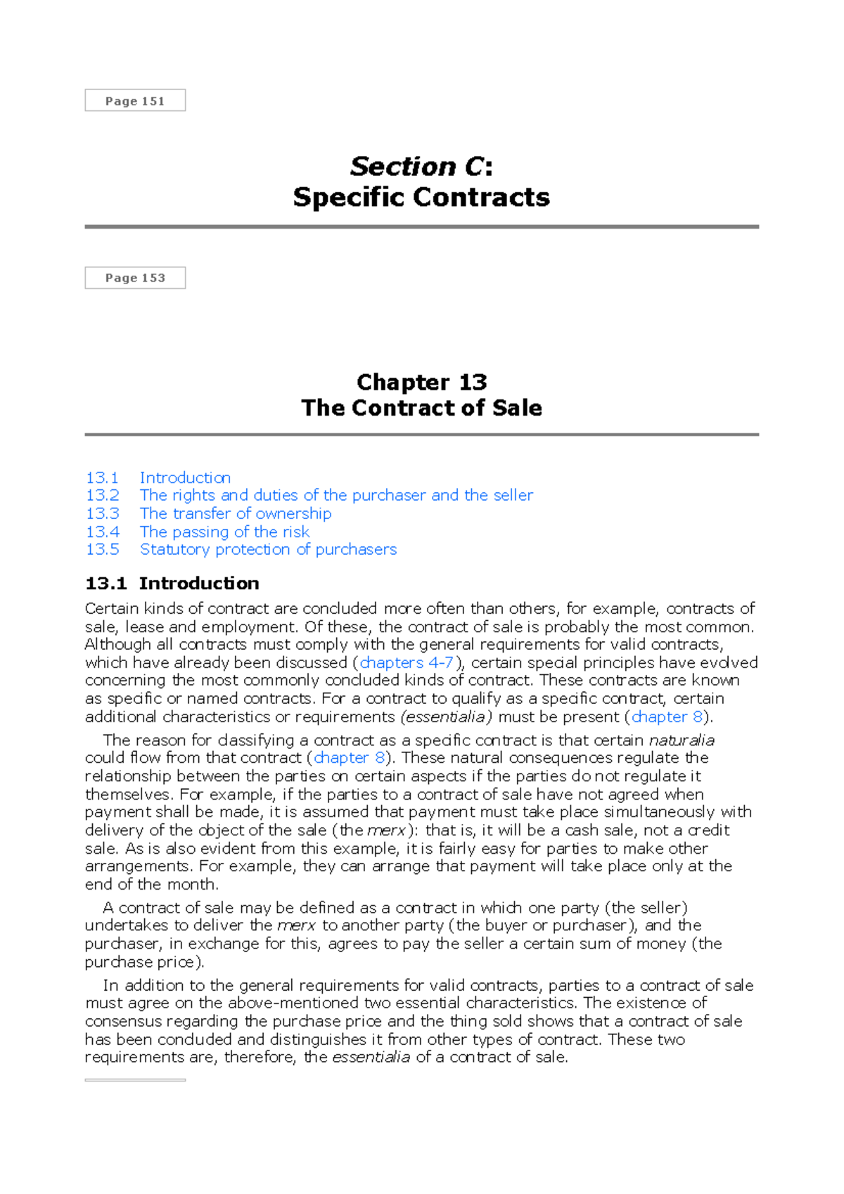 Specific contracts purchase and sale notes kth 220 - 13. 13. 13. 13. 13 ...