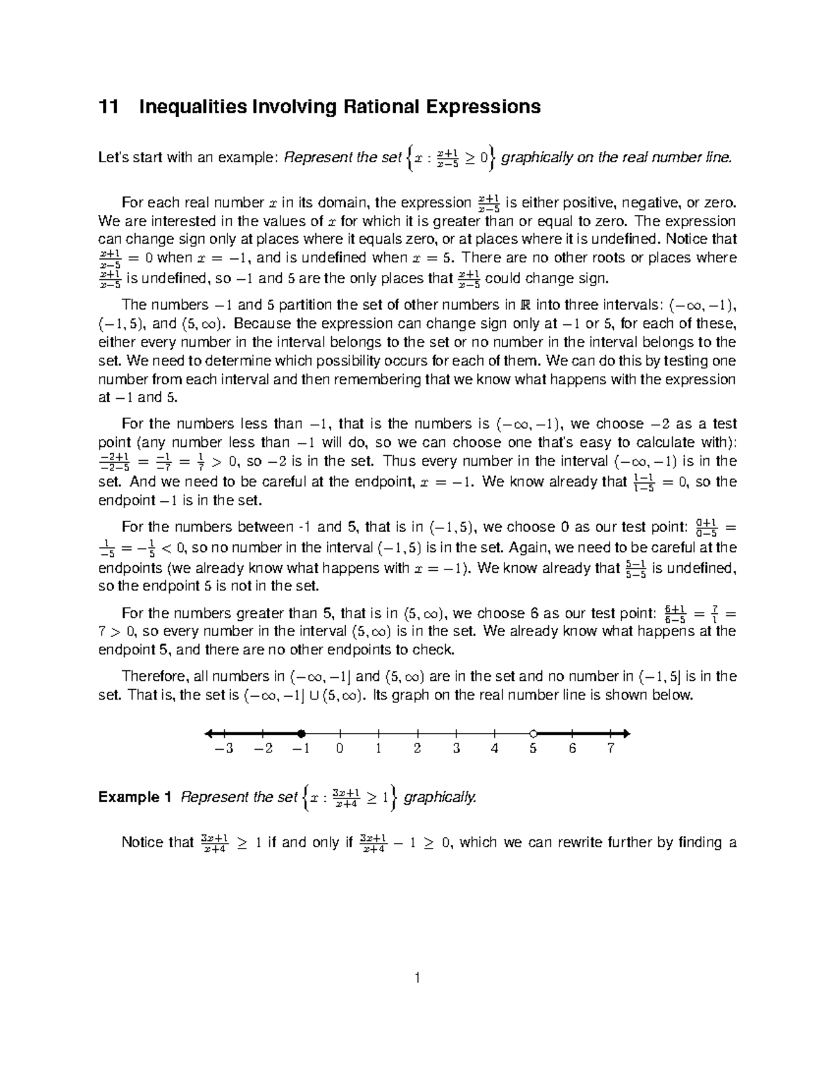 11. Rational Inequalities - 11 Inequalities Involving Rational ...