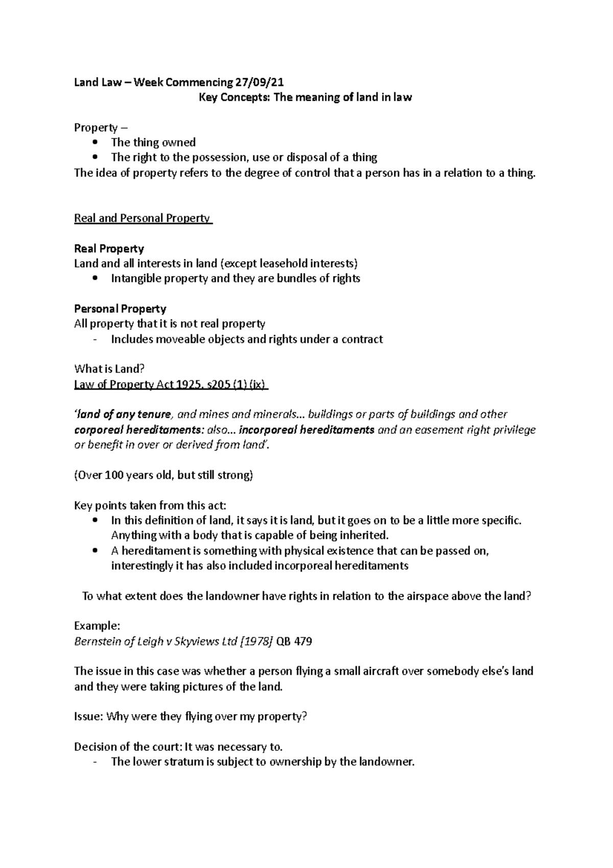 key-concepts-lecture-notes-12-land-law-week-commencing-27-09-key