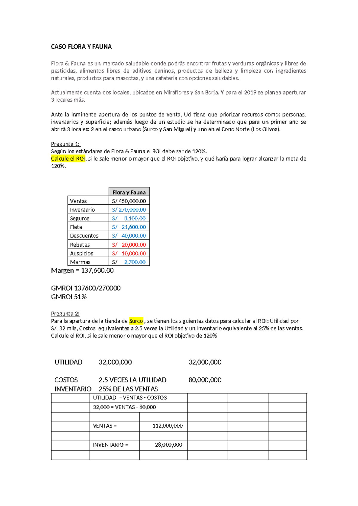 Solver CASO Flora Y Fauna Retail - CASO FLORA Y FAUNA Flora & Fauna es ...