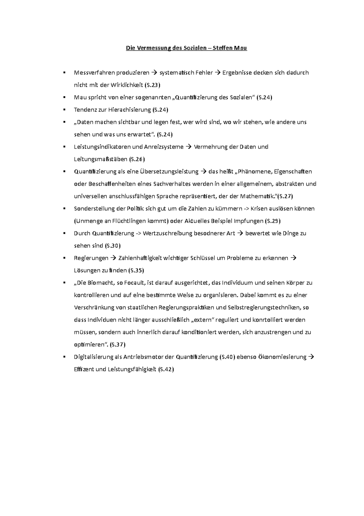 Das Metrische Wir über Die Quantifizierung Des Sozialen Die Quantifizierung des Sozialen Mau - Die Vermessung des Sozialen