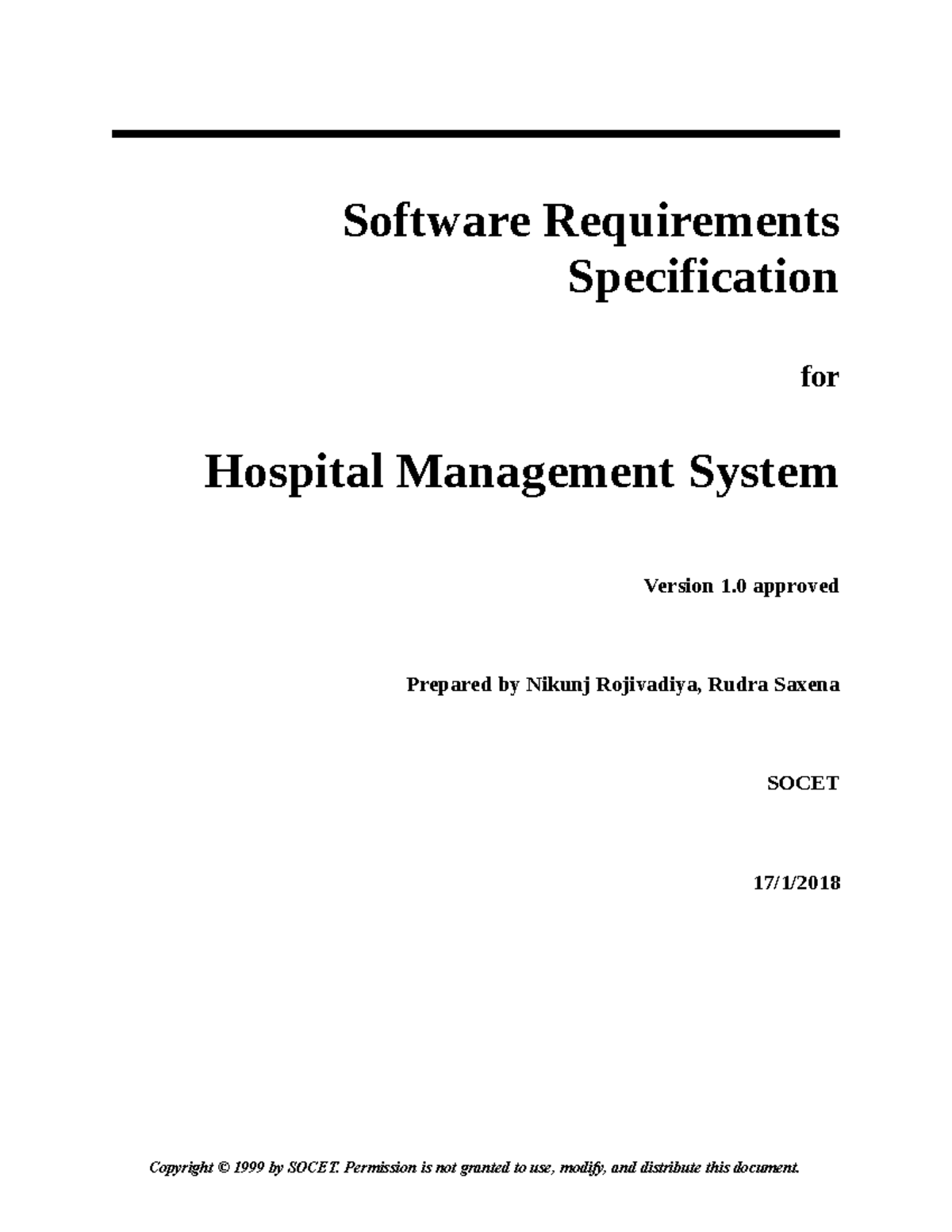 Software Requirements Specification for - Software Requirements ...
