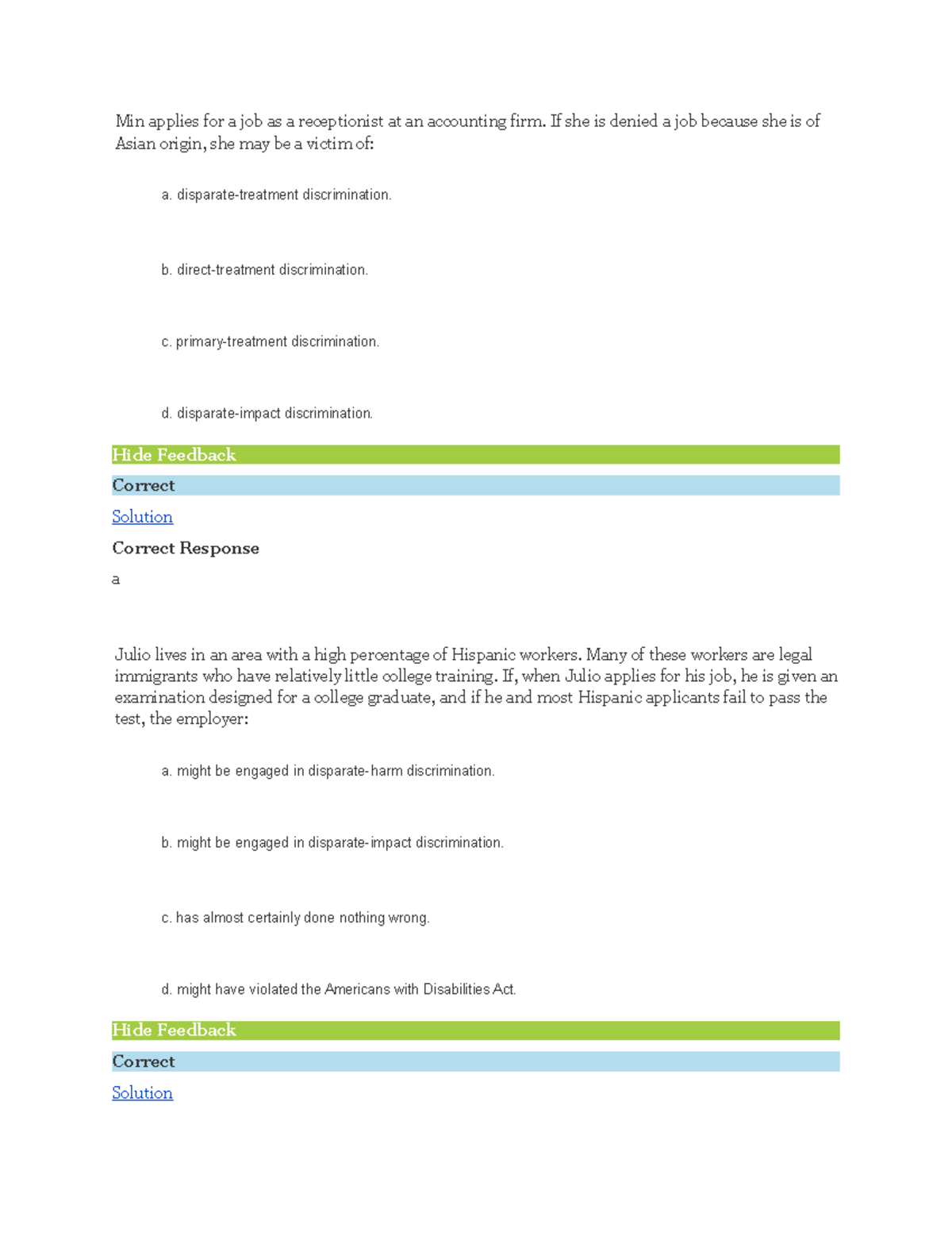 Apply Brief Hypotheticals 21 - Min Applies For A Job As A Receptionist ...