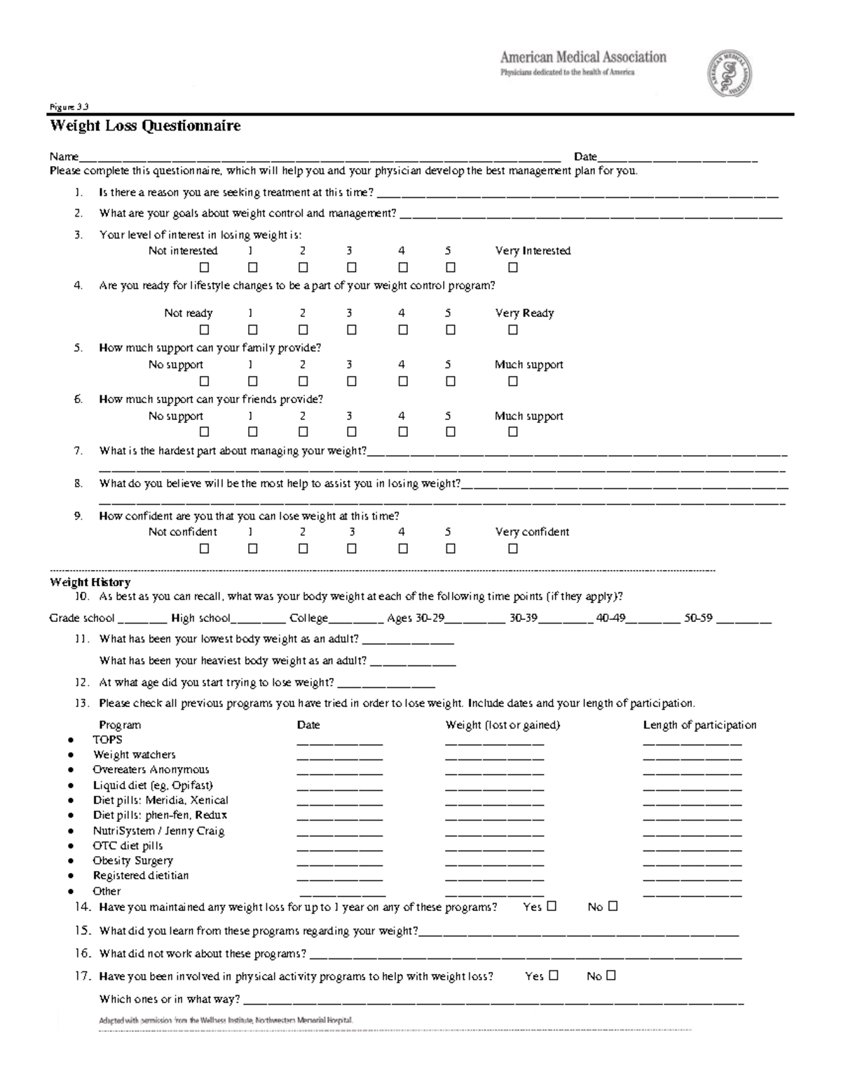 CWM questionnaire - nakk - Weight Loss Questionnaire - Studocu