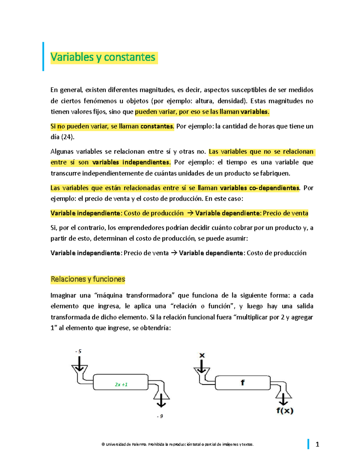M2. Variables y constantes - Análisis Matemático I - UP - Studocu