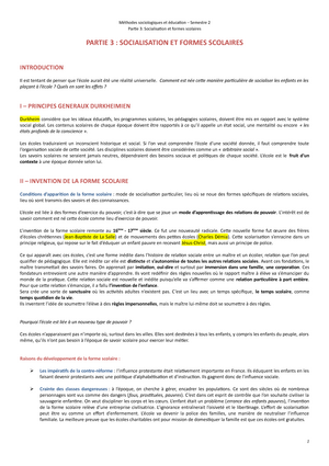 Partie 1 - Socialisation Et Processus De Socialisation - Deux Questions ...