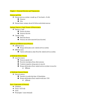 Chapter 1 3 4 5 Notes Chapters 1 5 Disciplines Of Neuroscience Chapter 1 3 4 5 Notes Chapters 1 5 Disciplines Of Neuroscience