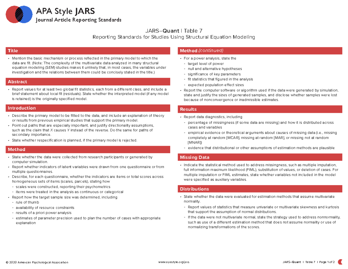 Quanttable7 apa © 2020 American Psychological Association
