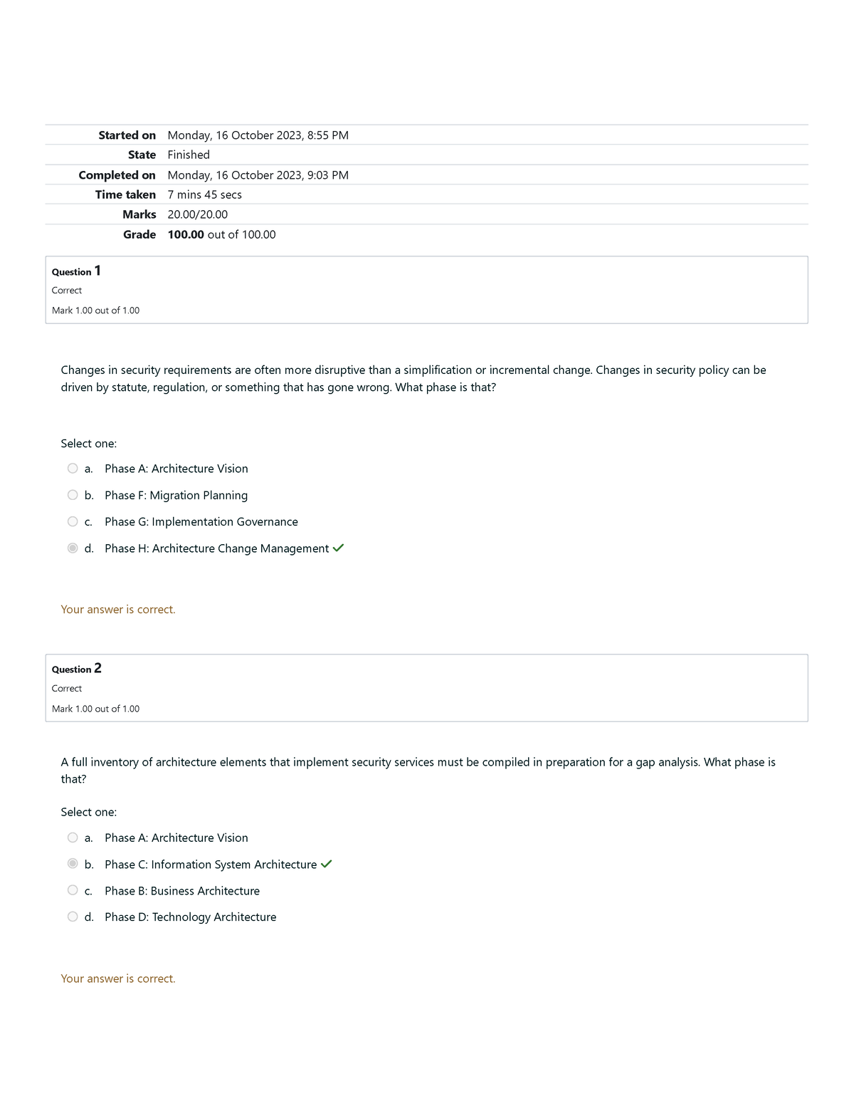 Information Assurance and Security 1 Pre Final Quiz 2 Attempt review ...