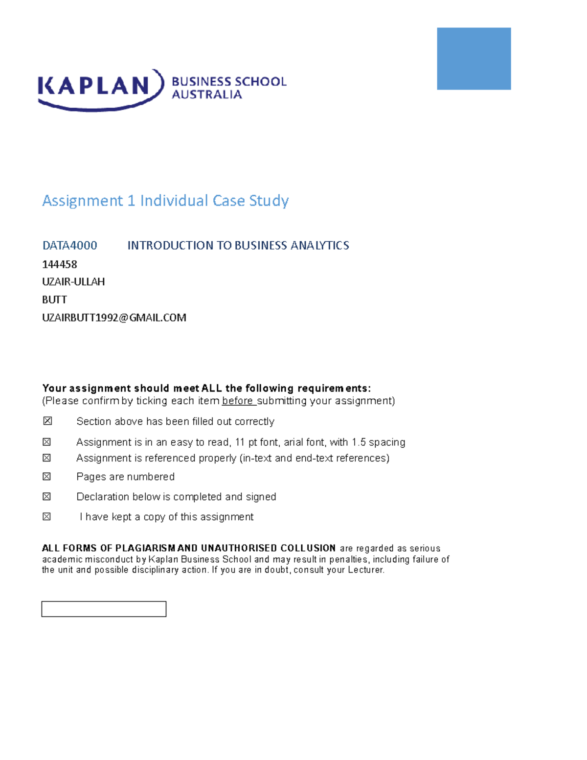 case study for business analytics